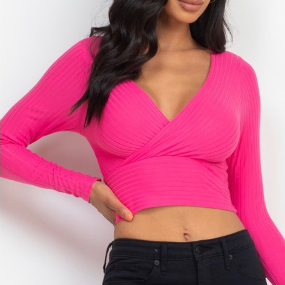 Berry pink crop top